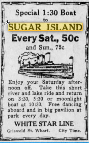 Sugar Island Park - July 14 1923 Ad (newer photo)